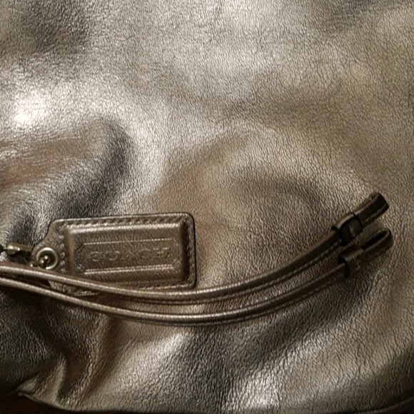 Warm Gold Coach Metallic Hobo Bag - Picture 2 of 7